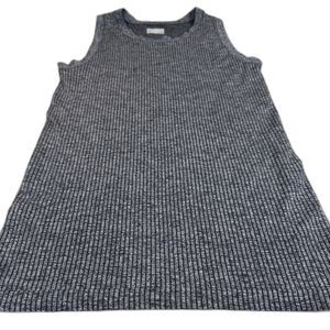 Athleta Renew CYA Ribbed Tank Heather Gray Athleisure Yoga Top Sz S